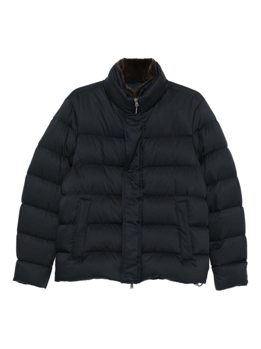 Herno Quilted Puffer Jacket With High Collar