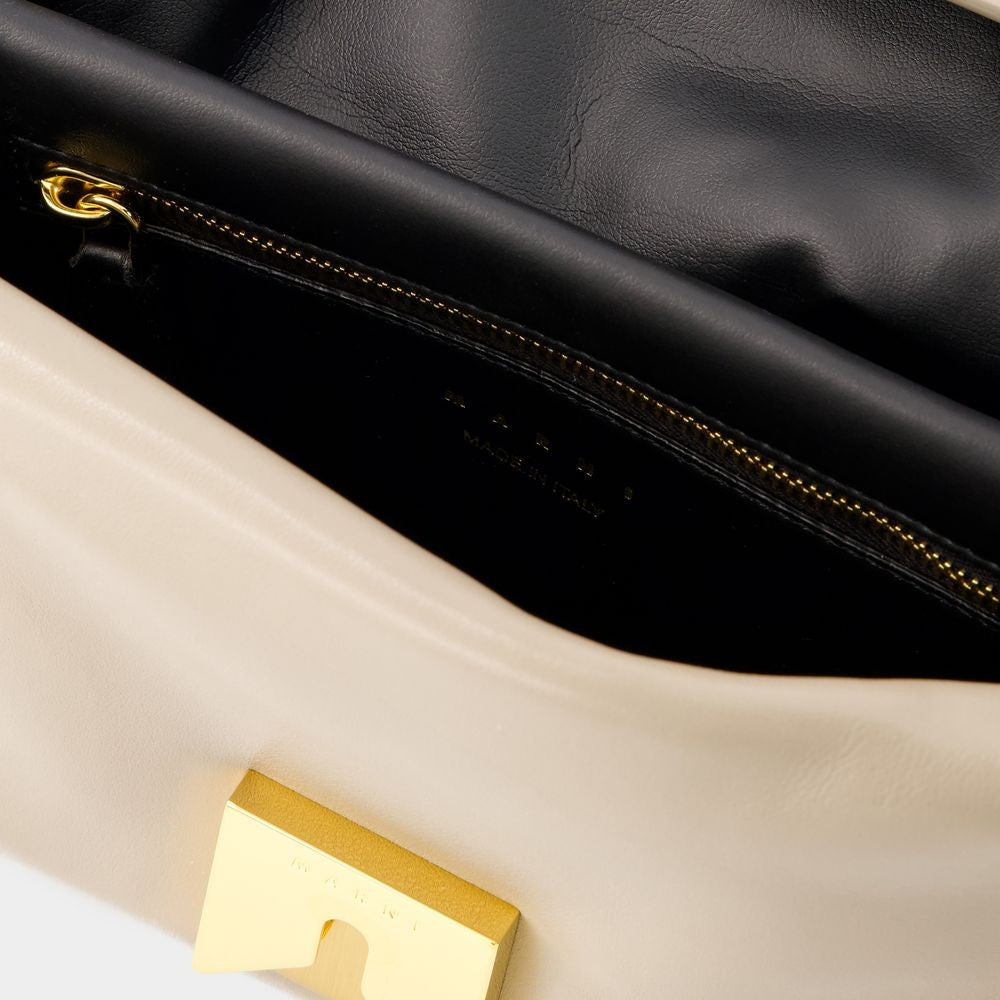 Marni Hobo Small Prisma Bag - Leather - Beige