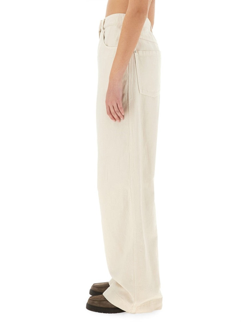 Brunello Cucinelli Wide-Fit Denim Pants With High Waist