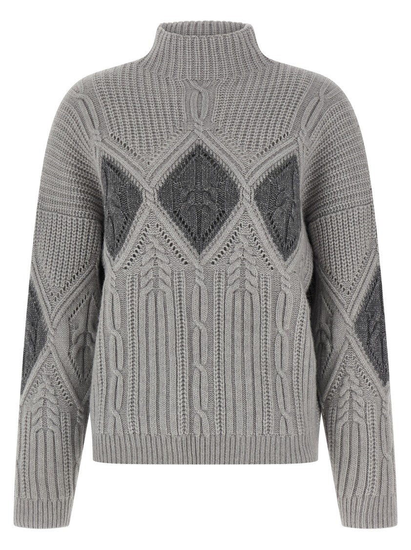 Twin-Set Lozenge Intarsia Sweater