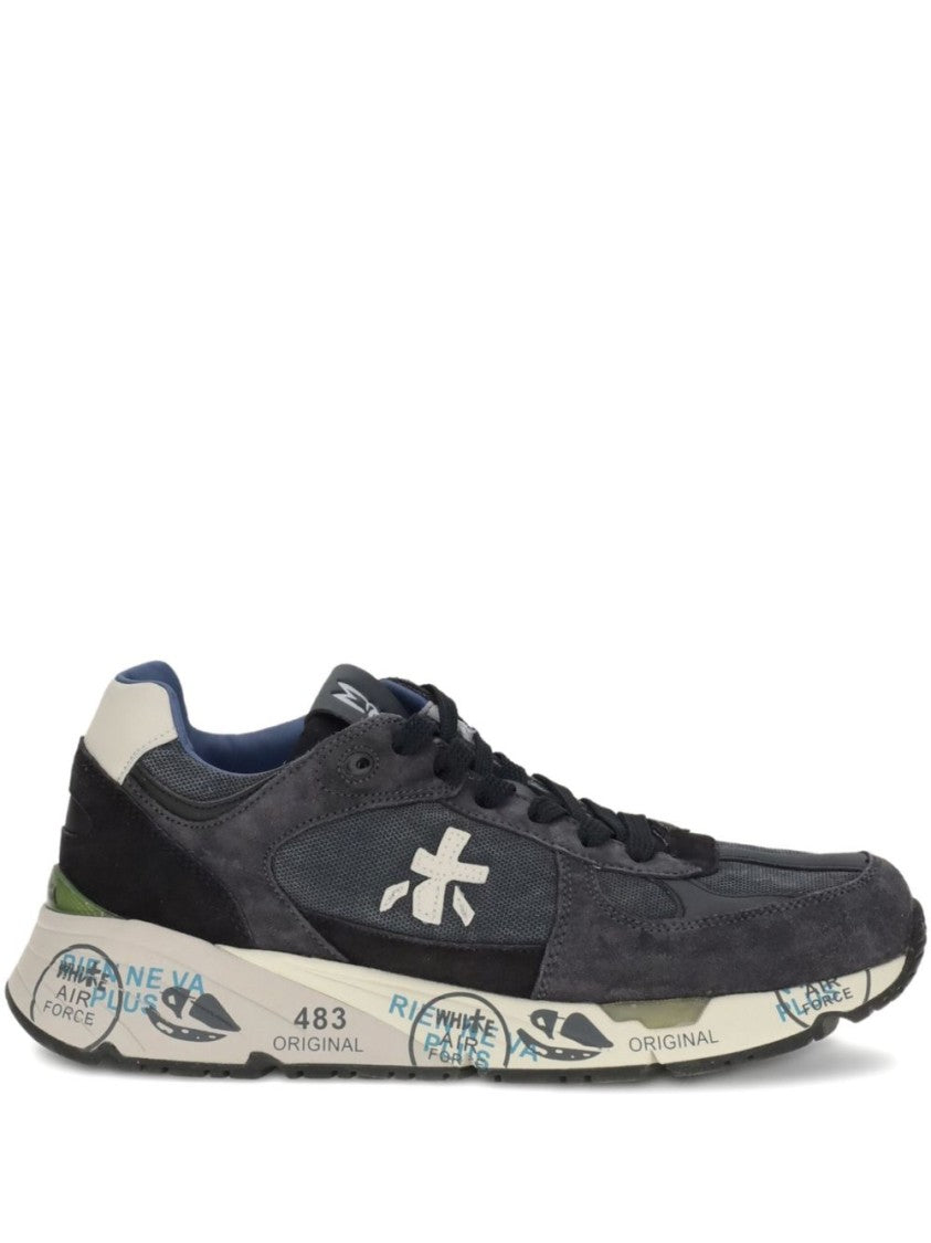 Premiata Contemporary Black Sneakers With Suede