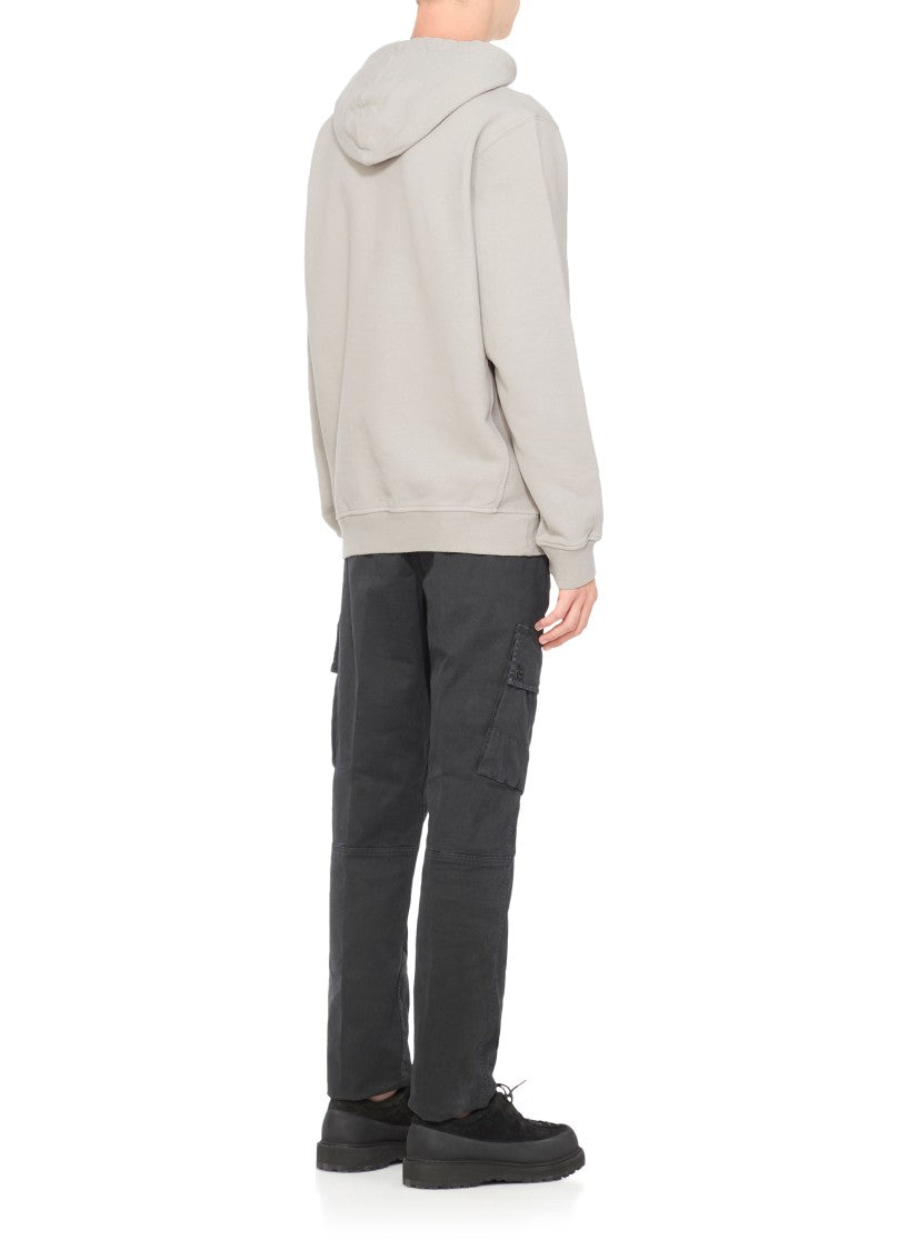 Stone Island Grey Cotton Hoodie