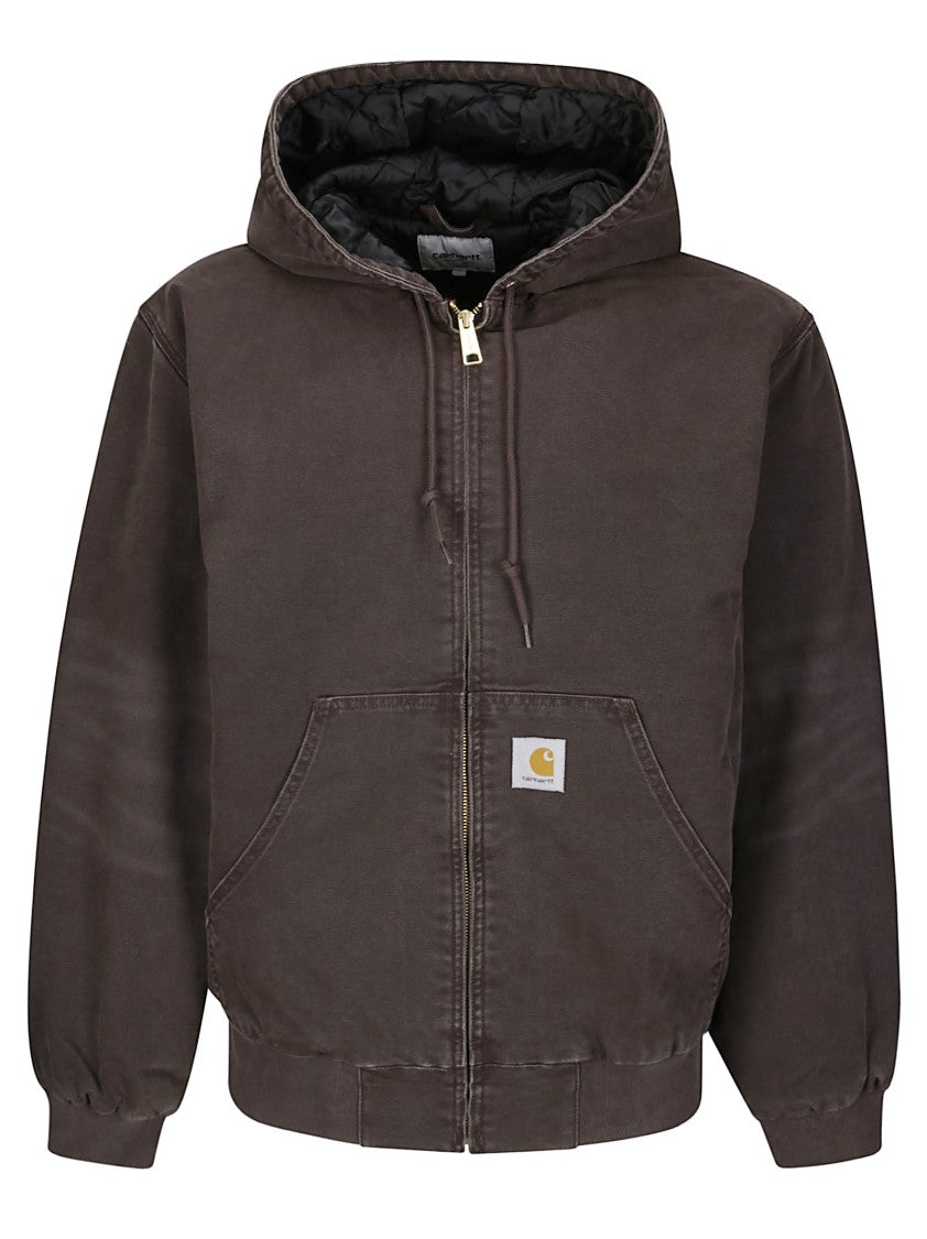 Carhartt Wip Padded Hooded Jacket With Drawstring And Zipper Closure