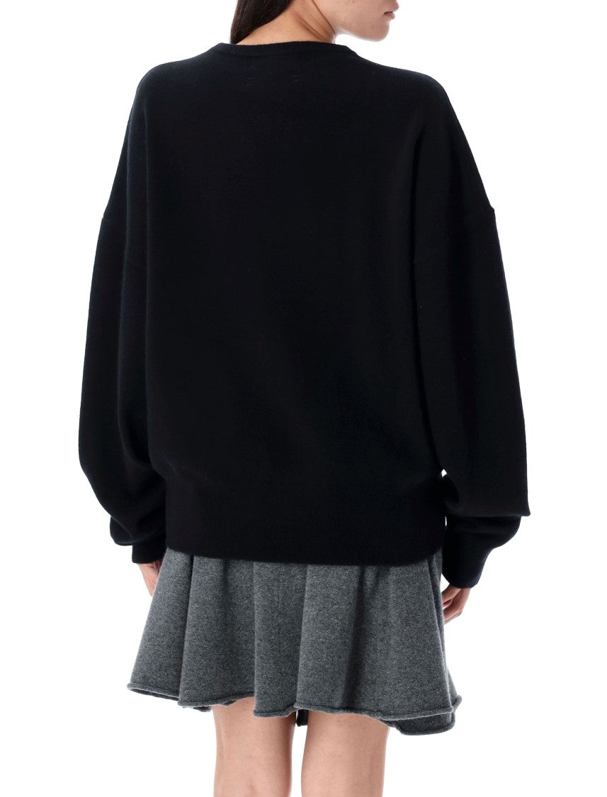 Extreme Cashmere Tes Relaxed Fit Black Long-Sleeved Pullover Sweater