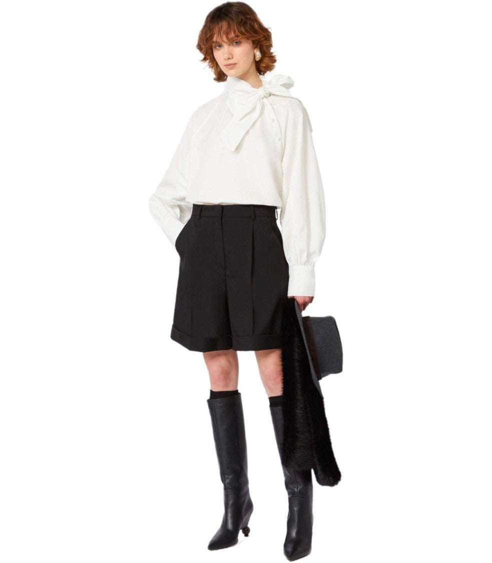 Max Mara Bussola1234 Black Bermuda Shorts
