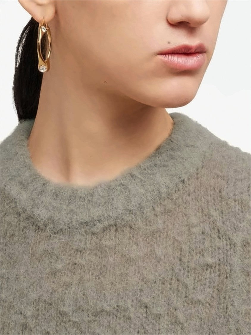 Ami Cropped Fuzzy Knit Sweater With Unique Texture