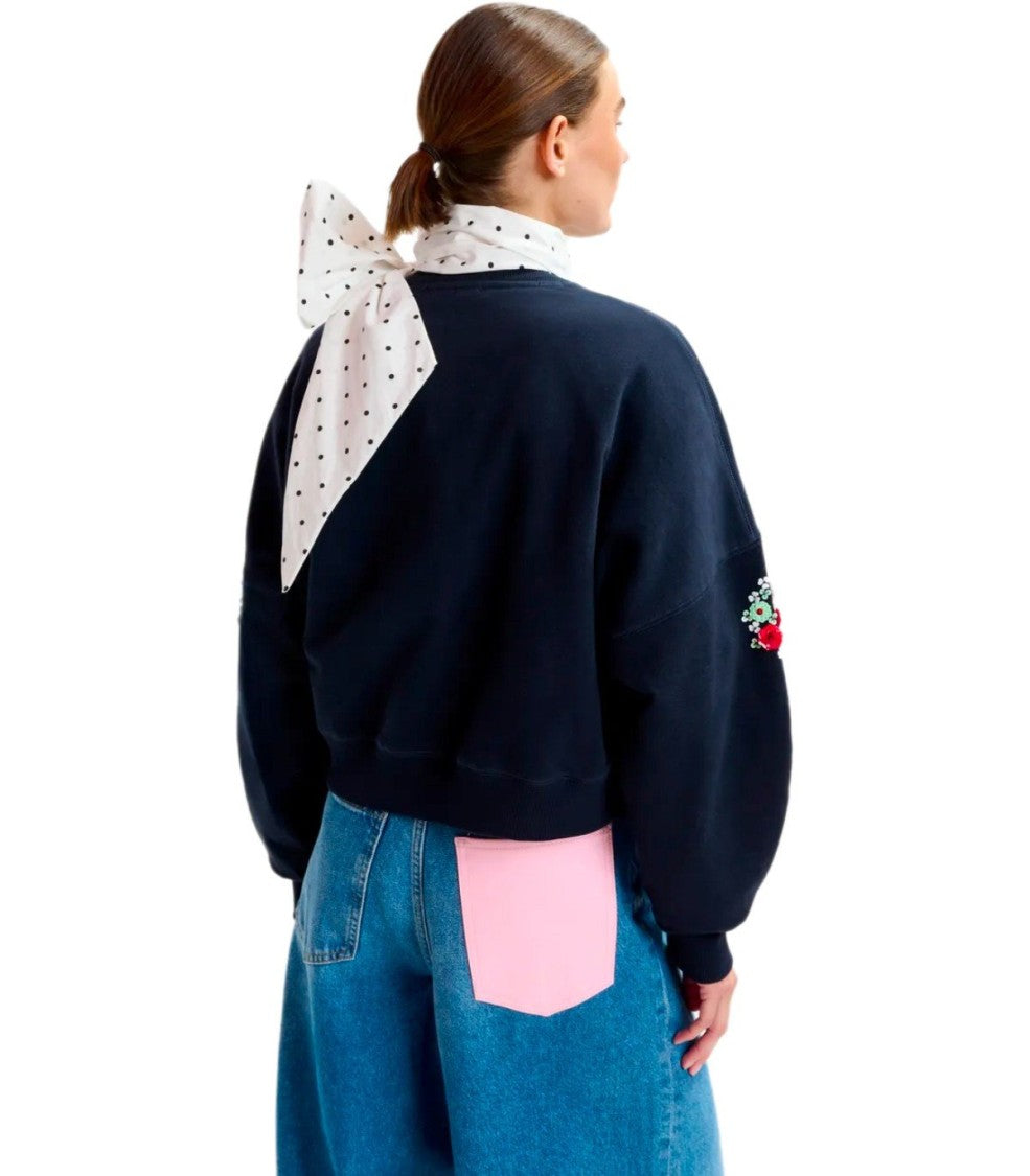 Essentiel Antwerp Itro Navy Blue Sweatshirt