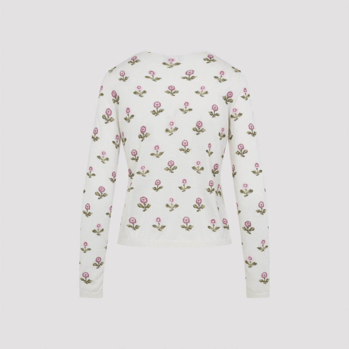 Giambattista Valli Floral-Pattern Cashmere And Silk Blend Sweater