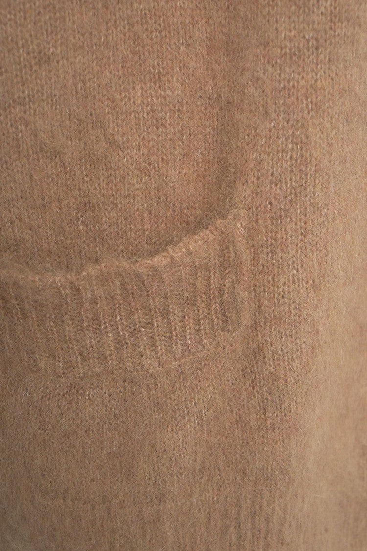Solotre Misto Mohair Cardigan With V-Neck And Practical Pockets