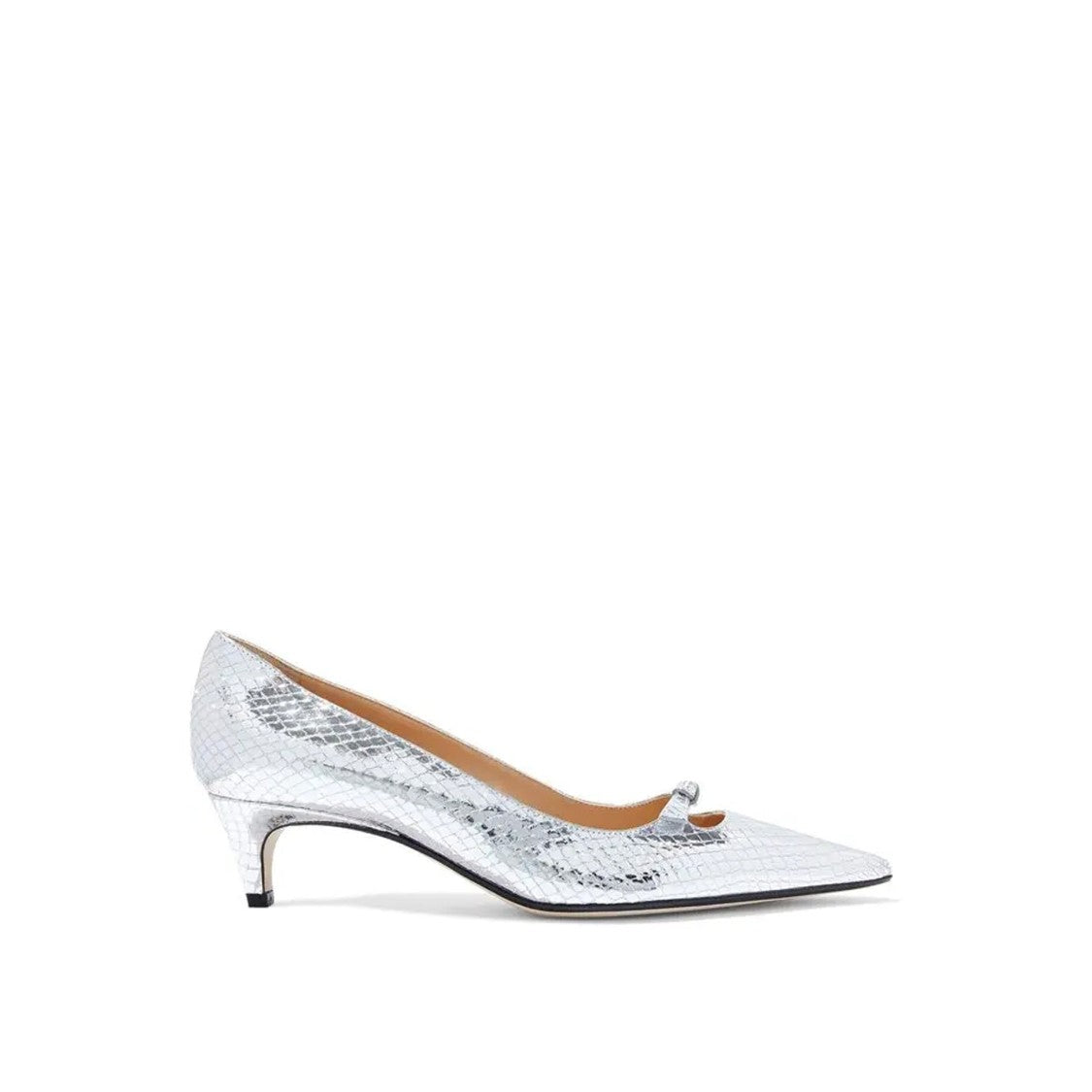 Sergio Rossi Isobel 045 Leather Pumps With Pointed Toe And Bow Detail
