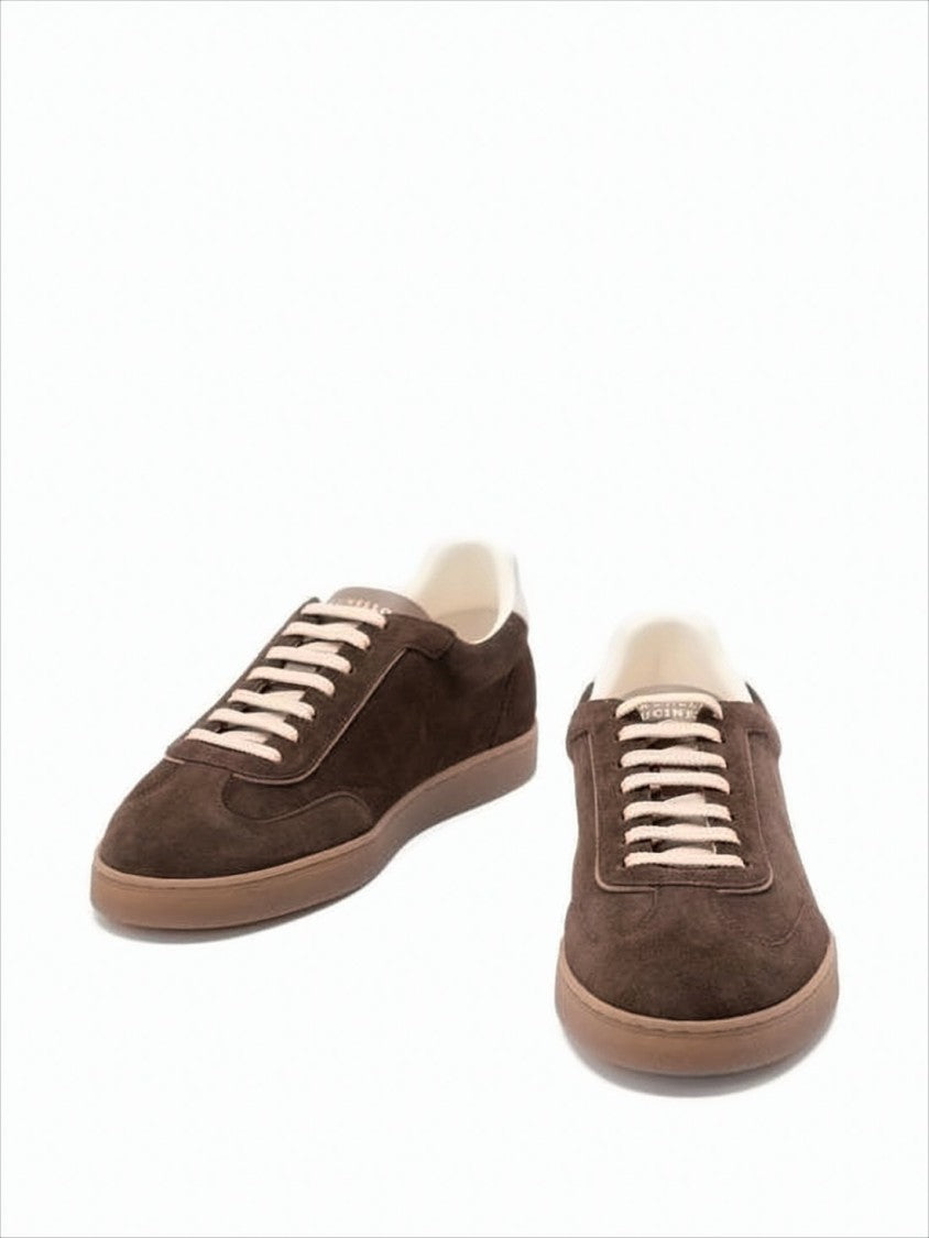 Brunello Cucinelli Low-Top Suede Sneakers With Rubber Sole