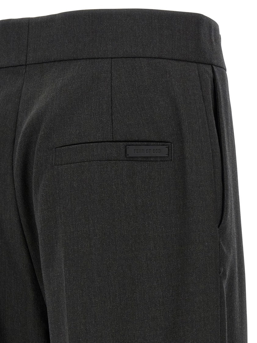 Fear Of God Herringbone Patterned Wool Pants With Relaxed Fit