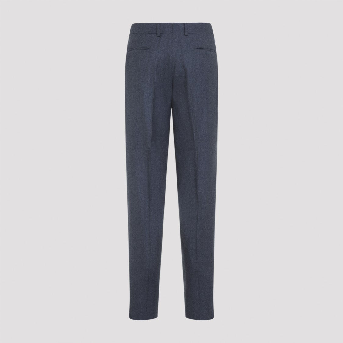 Zegna Tailored Blue Wool Trousers With Subtle Pleats