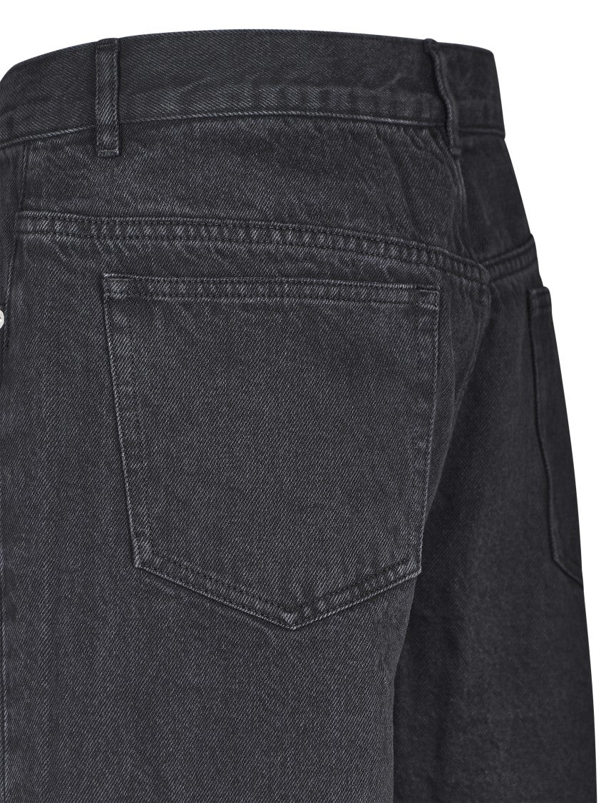 A.P.C. Straight-Leg Jeans With High Waist And Subtle Texture