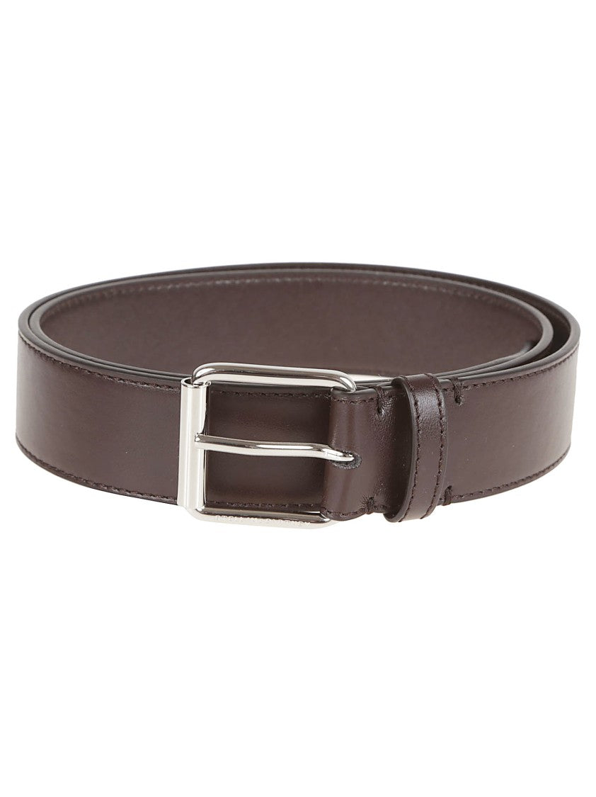 Stella Mccartney Brown Polyester Belt With Classic Buckle Closure