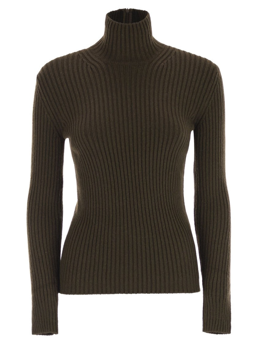 Max Mara Aral1234 - Ribbed Wool And Cashmere Turtleneck Jumper