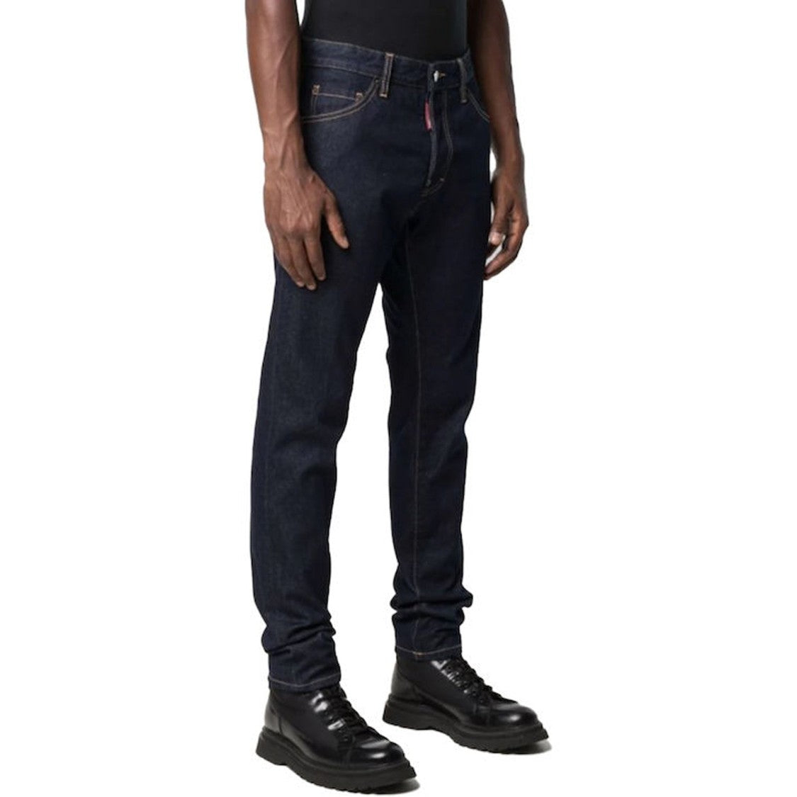 Dsquared2 Straight-Leg Cotton Denim Jeans With Logo Detail