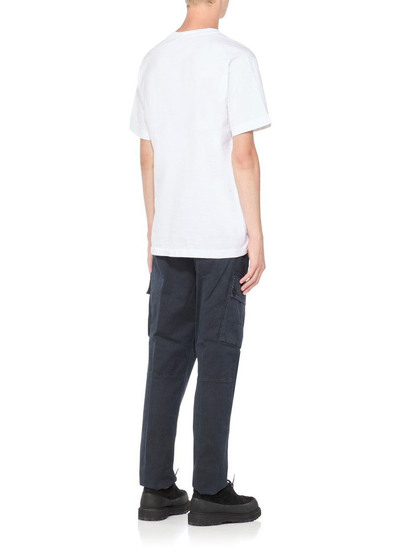 Stone Island White Cotton T-Shirt