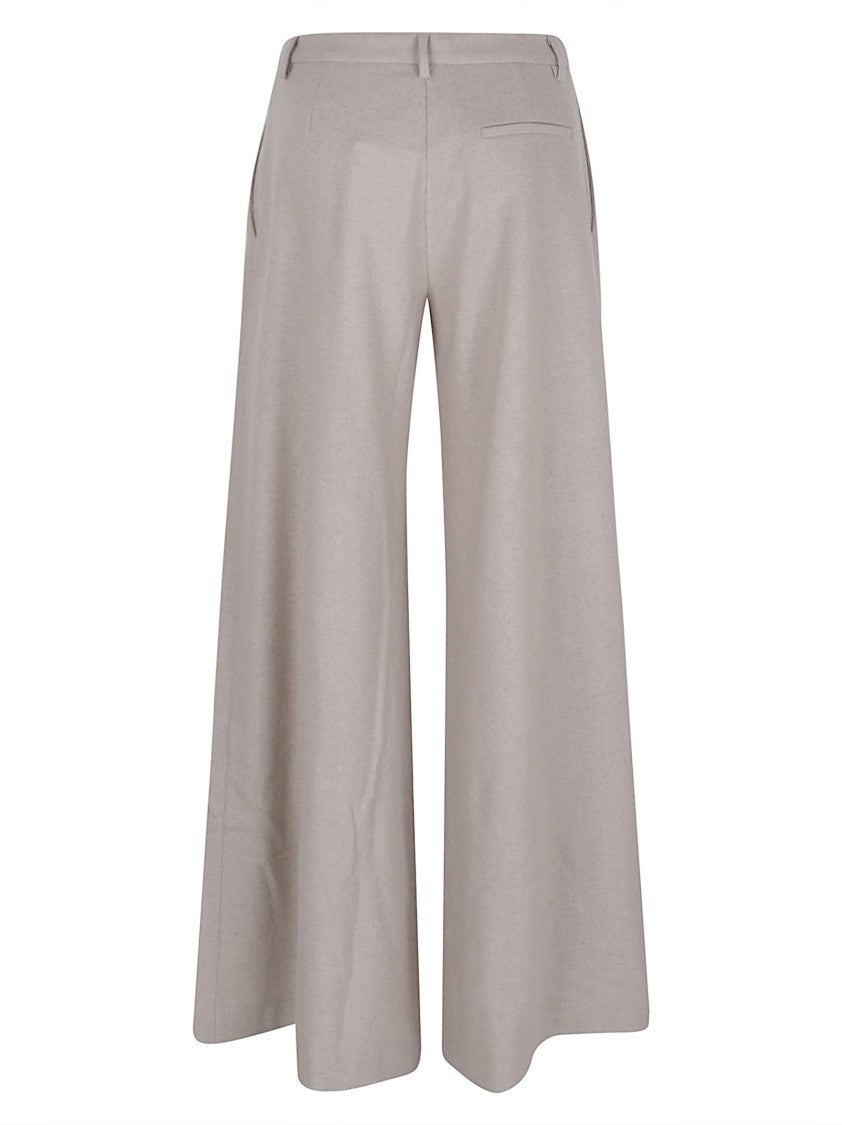 The Andamane Wide-Leg Trousers With Front Pleats