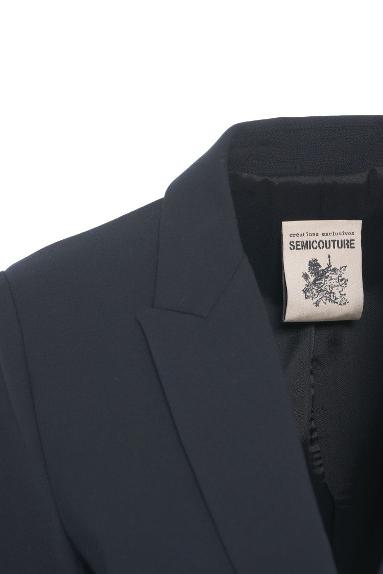 Semi Couture Double-Breasted Blazer With Gold Buttons