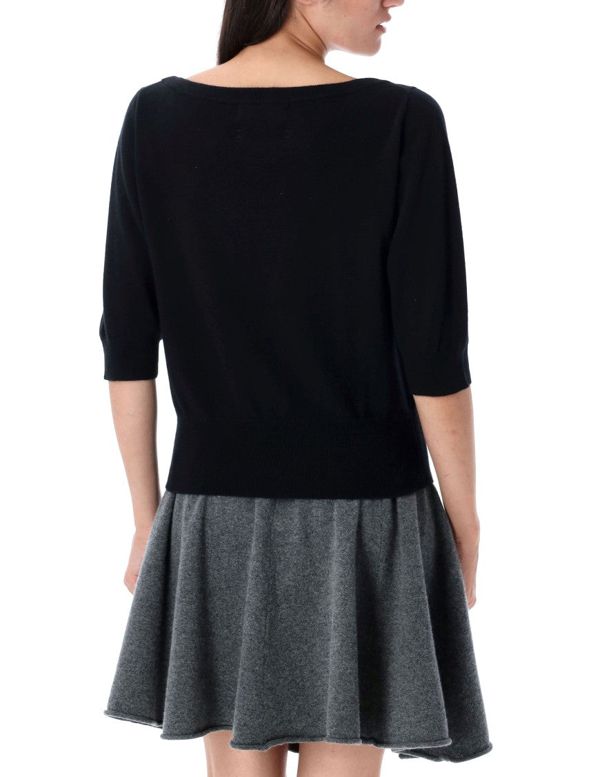 Extreme Cashmere Marianne Fitted Black Top