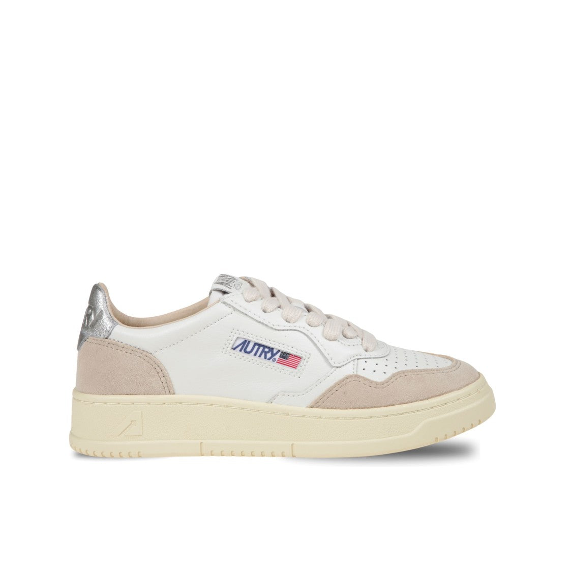 Autry Medalist Low Silver Metallic Sneakers