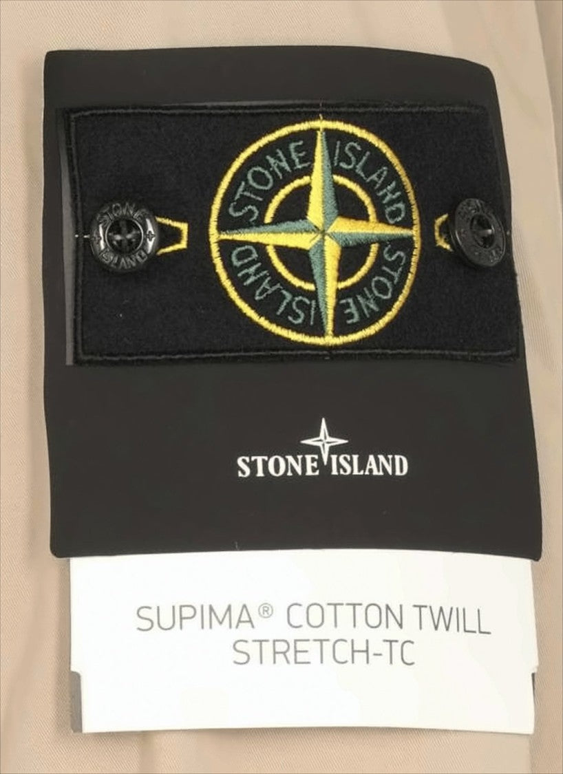 Stone Island Lightweight Hooded Jacket With Logo Patch And Zip Closure