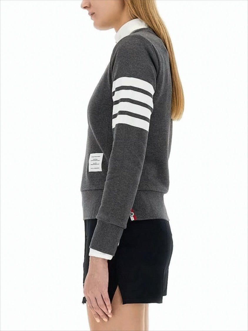 Thom Browne Long-Sleeve Top With Signature Stripes And Tricolor Detail