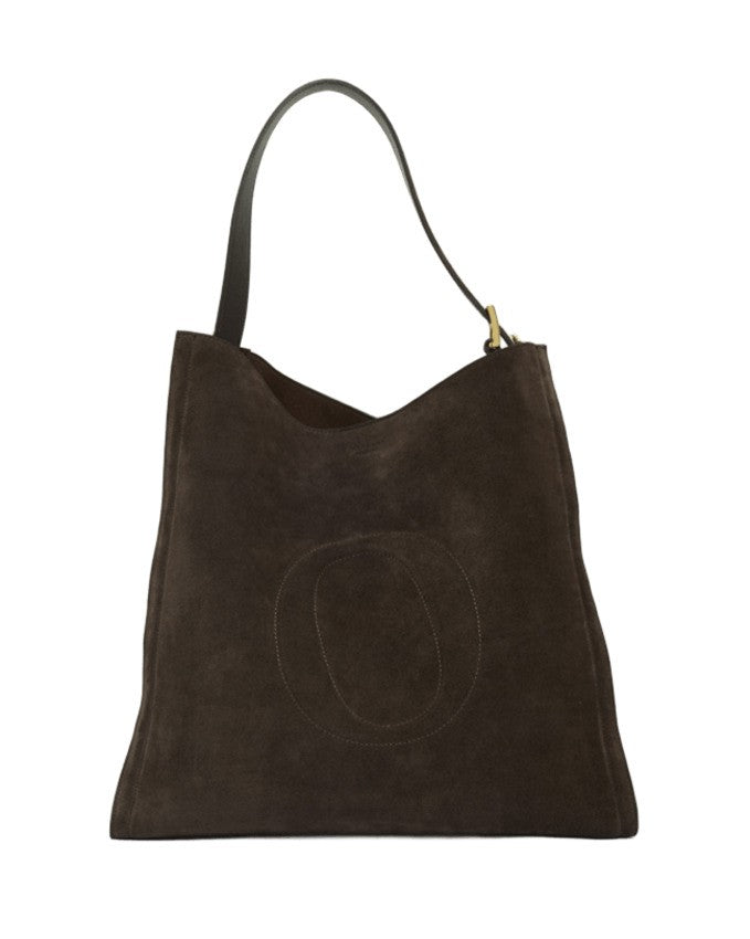 Orciani Suede Shoulder Bag With Gold-Tone Hardware