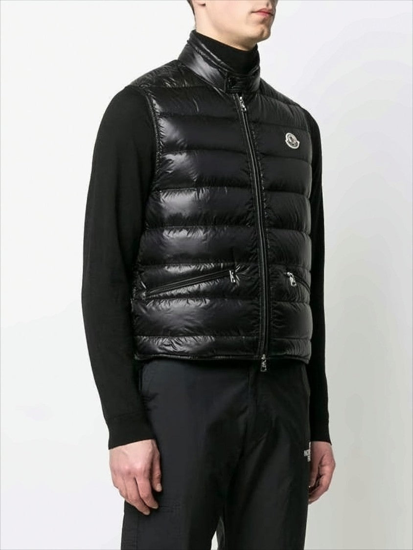 Moncler Horizontal Quilted Black Puffer Vest