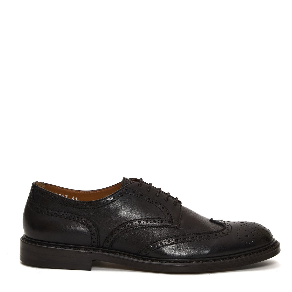 Doucal's Brown Leather English Lace-Up