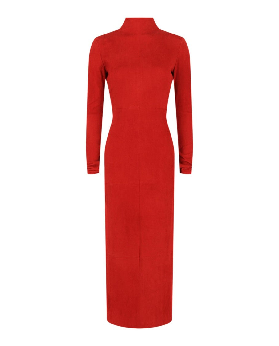 Ferragamo Backless Suede Dress