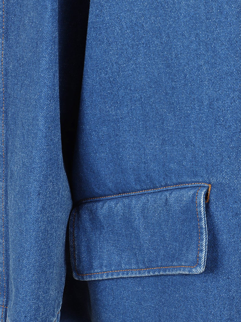Marni Oversized Denim Jacket With Structured Collar