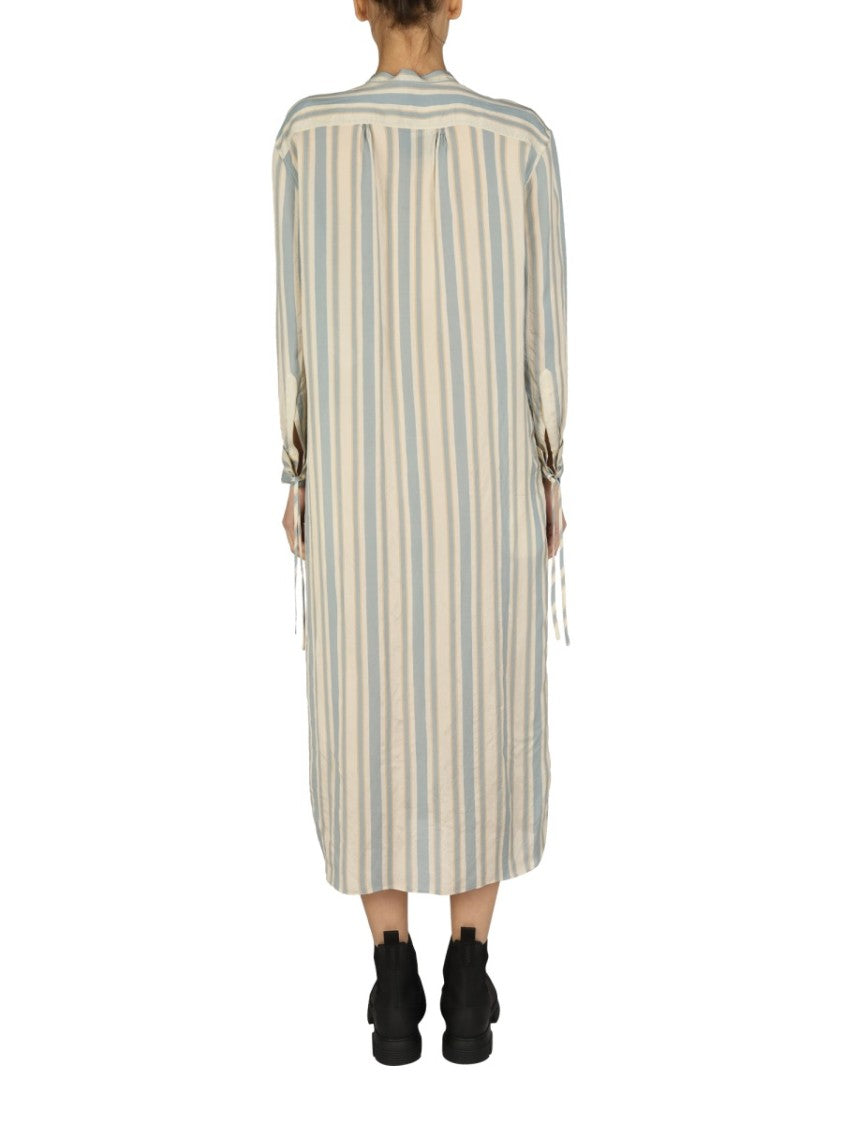 Aspesi Mandarin Collar Midi Shirt Dress