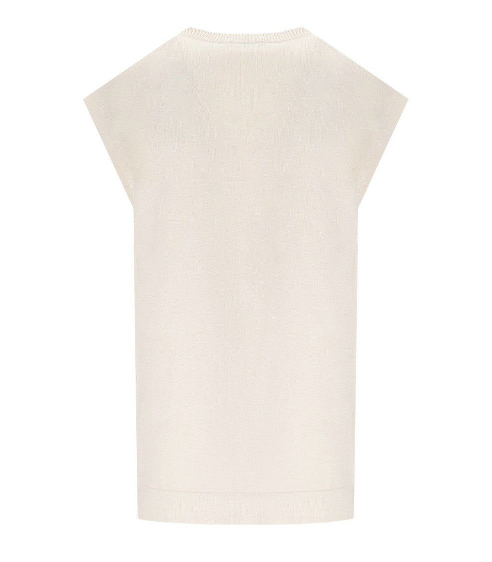 Max Mara Orosei Ivory Knitted Vest