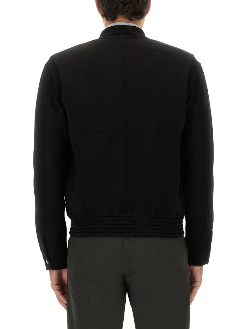 Tom Ford High Collar Zip Sweatshirt With Ribbed Detailing