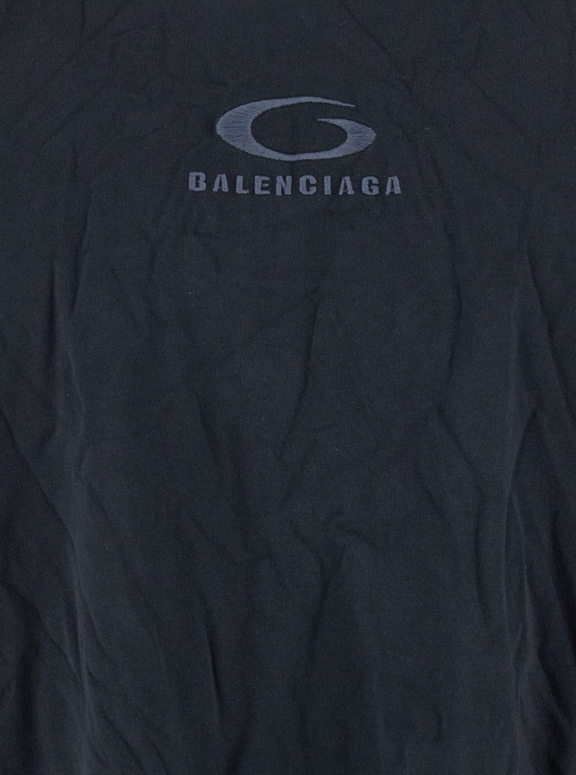 Balenciaga Classic Black T-Shirt With Crew Neckline And Timeless Appeal