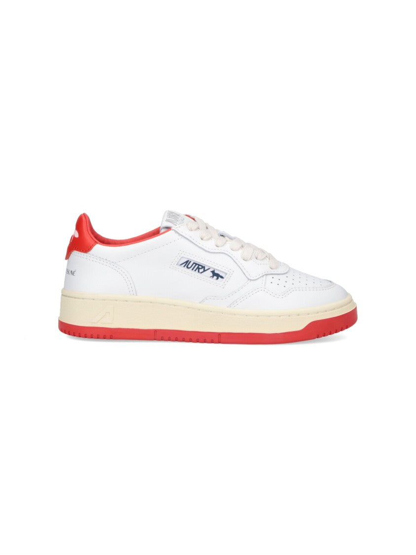 Autry White Leather "Medialist" Sneakers
