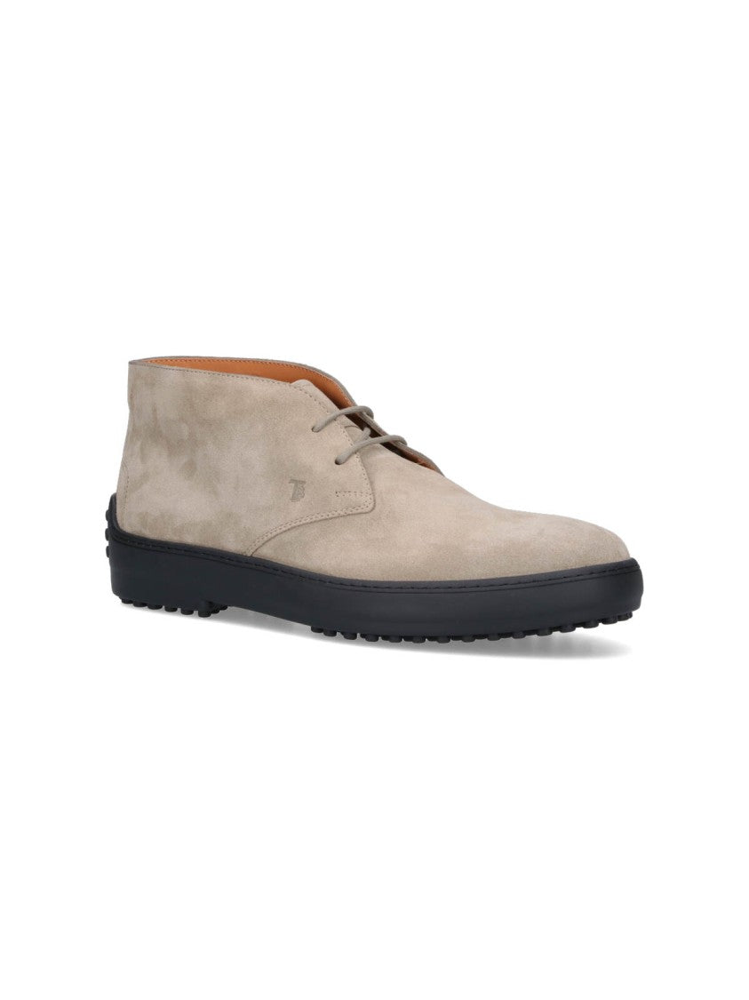 Tod's Suede Ankle Boots – Taupe