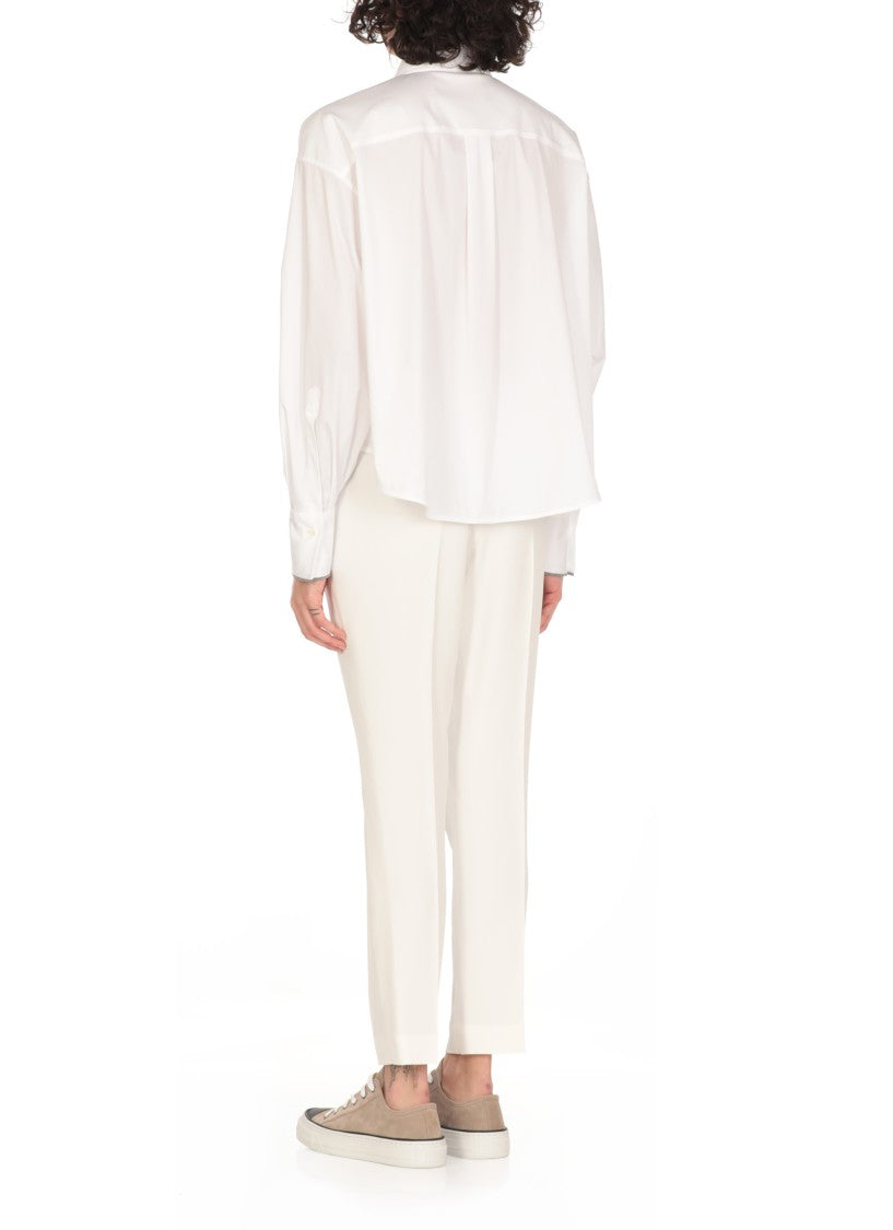 Brunello Cucinelli White Cotton Shirt