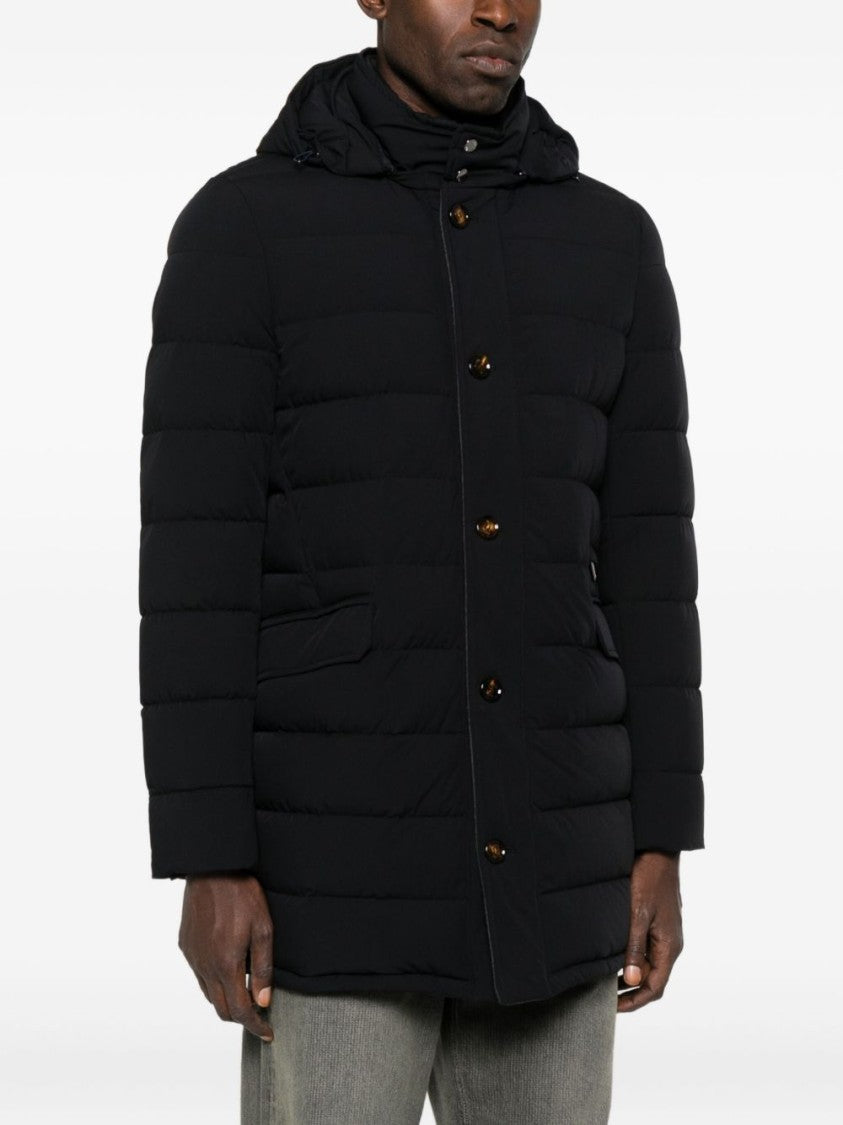 Moorer Tailored Blue Coat With Quilted Design