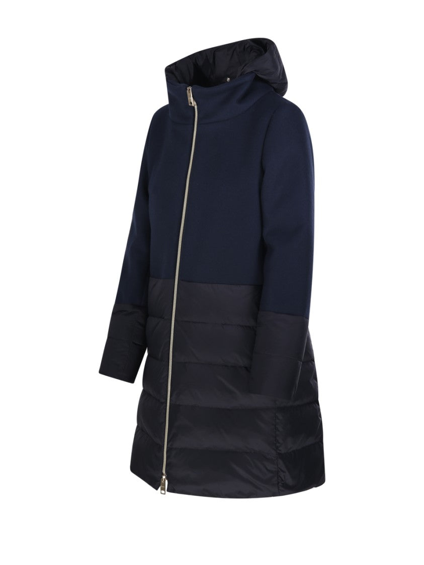 Herno Two-Tone Down Jacket With High Collar