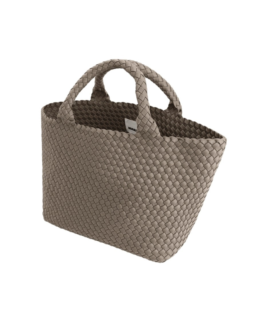 Marrea Woven Grey Neoprene Tote With Spacious Design
