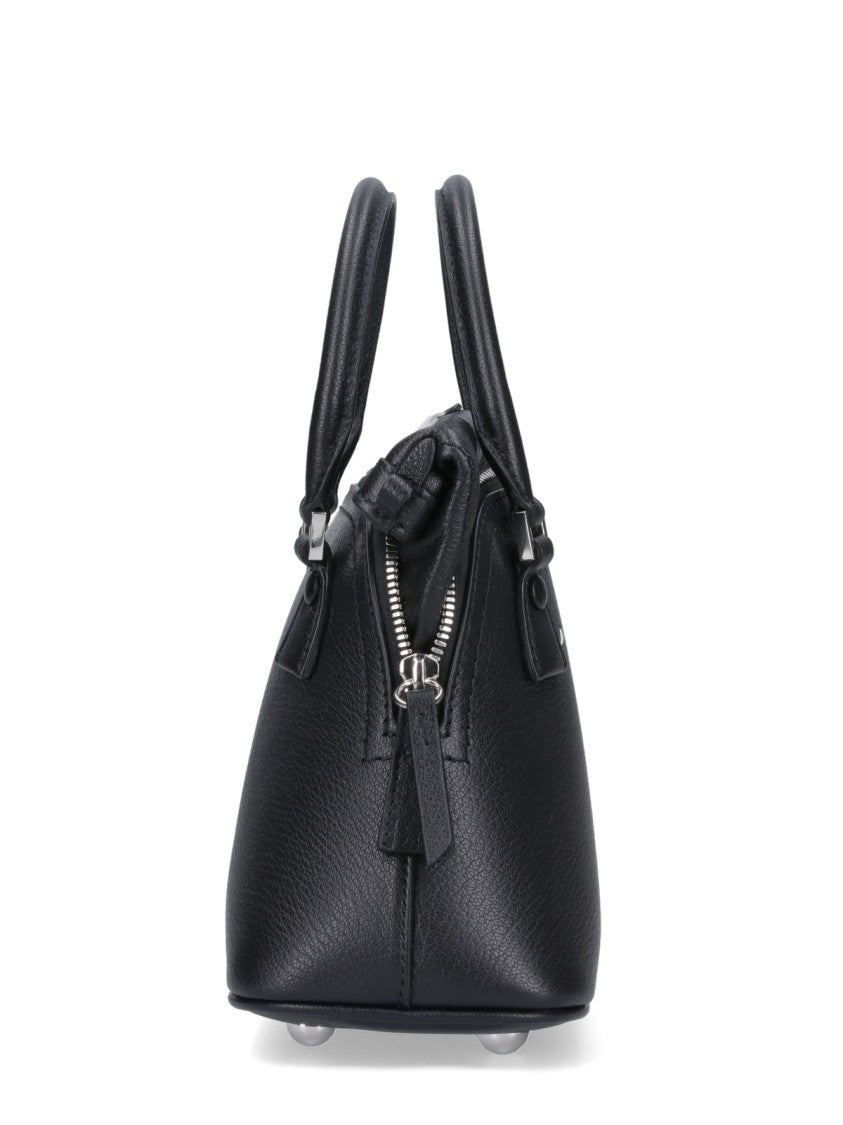 Maison Margiela Structured Textured Leather Shoulder Bag