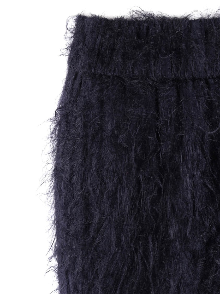 Peserico Wide-Leg Trousers In Textured Fuzzy Fabric