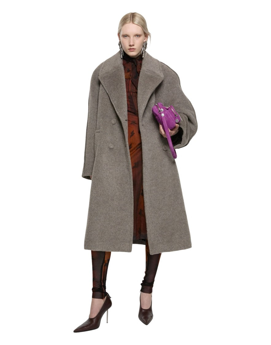 Acne Studios Double Alpaca Coat Grey