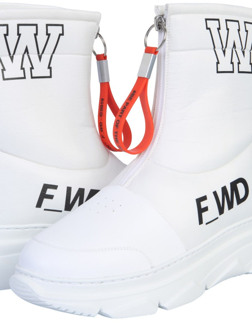 Forward High-Top Leather Boots With Rubber Sole