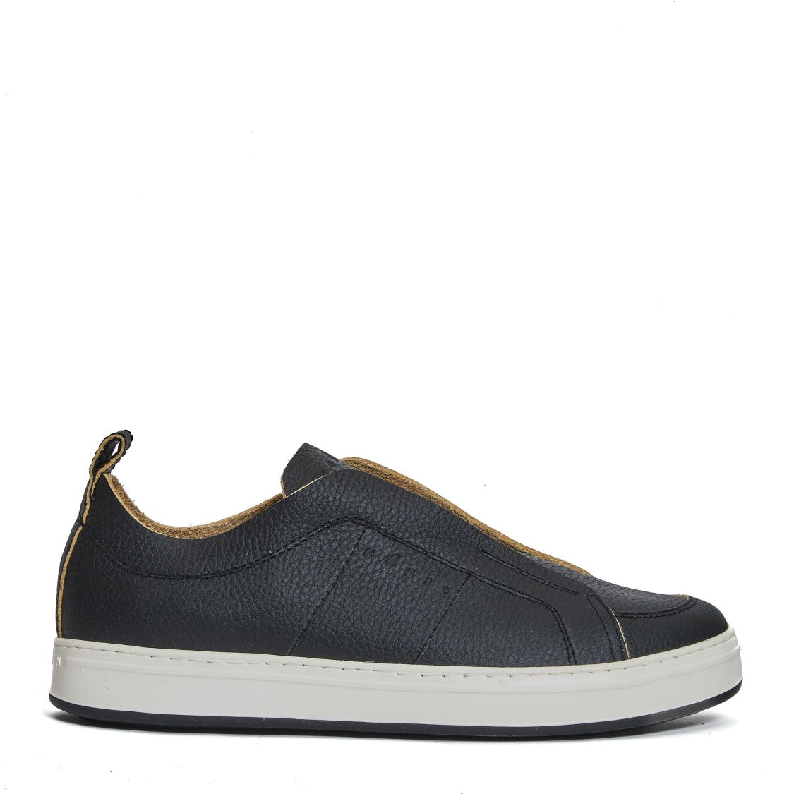Hogan Black Leather Sneakers With Design