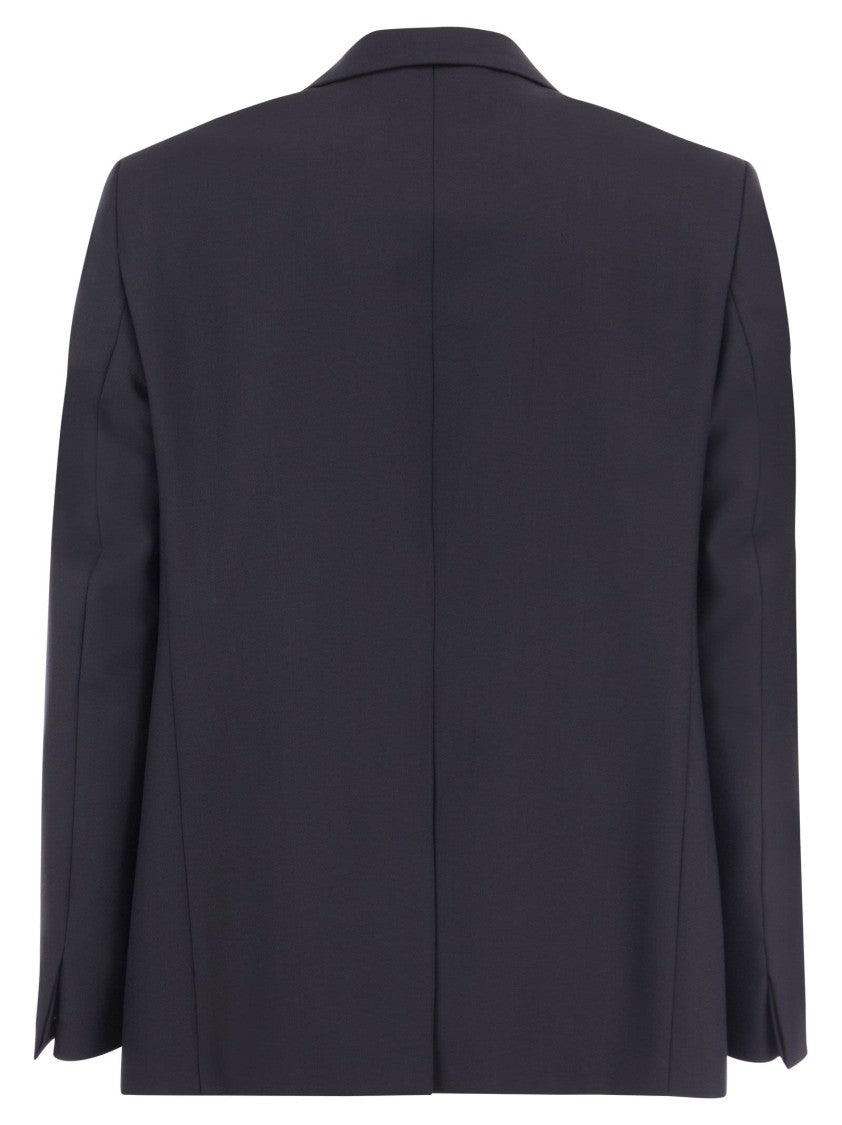 Pt Torino Double-Breasted Jacket In Wool Blend