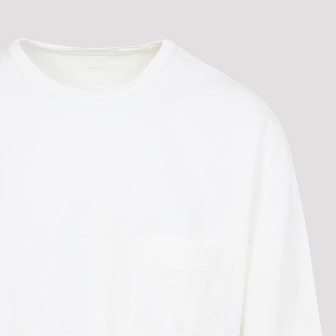 Lemaire White Cotton Long-Sleeve T-Shirt With Minimalist Design